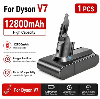 Image de Batterie de remplacement - Dyson V7 - 12800 mAh - 21,6 V - Lithium-ion - Rechargeable - Batterie uniquement