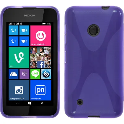 Produktbild von PhoneNatic Case kompatibel mit  Nokia Lumia 530 - lila Silikon Hülle X-Style Cover