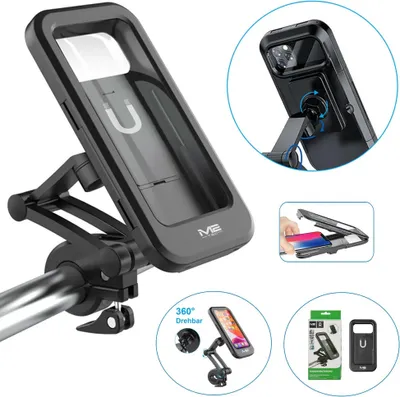 Produktbild von Fahrrad Motorrad Halterung Halter Handy Smartphone Wasserdicht bis 6,7 Zoll 360°
