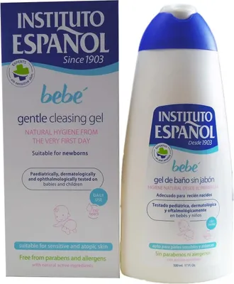 Zdjęcie produktu dla Żel pod prysznic bez mydła Bebé Instituto Español (500 ml)