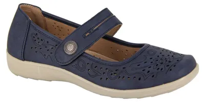 Produktbild von Boulevard - Riemchenschuhe für Damen, Leder DF4675 (37 EU) (Blau)