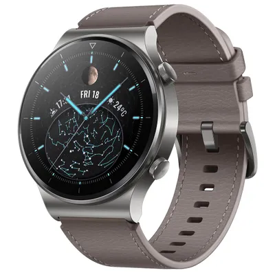 Produktbild von Huawei Watch GT 2 Pro Classic grau Smartwatch Herzfrequenzmessung Schlafanalyse bis zu 2 Wochen Akkulaufzeit Wasserdicht AMOLED GPS