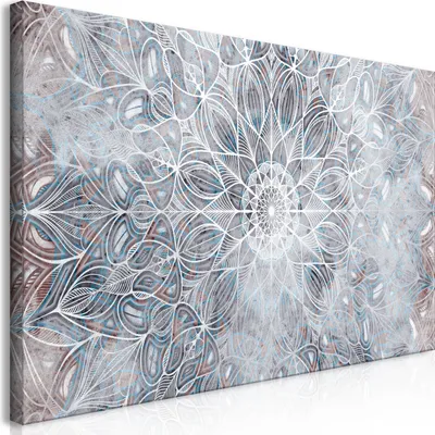 Produktbild von Wandbild Mega XXXL Mandala 250x125 cm Einteiliger XXL-Format Kunstdruck zur Selbstmontage Leinwandbilder moderne Bilder DIY Wanddekoration Wohnung Deko Orient f-A-0716-ak-e