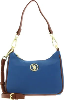Image de U.S. POLO ASSN. sac à épaule sac à épaule bandoulière Houston Hobo Bag Light Blue / Tan bleu clair