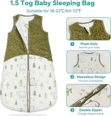 Productafbeelding van Famanu Inbakerdekentje, 100% katoen - Unisex slaapzak voor baby's