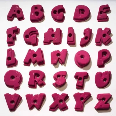 Produktbild von Entre Prises Klettergriffe Set Alphabet,blau