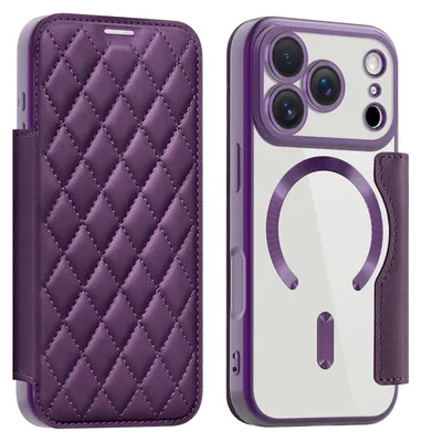 Immagine prodotto di Per Apple iPhone 17 Pro 360 gradi corpo completo Magsafe RFID Anti Data Theft Custodia in  viola