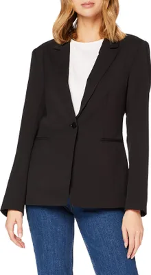 Image de ICHI IHLEXI BL Femme Blazer Blazer court Veste Blazer à un bouton avec stretch et col à revers