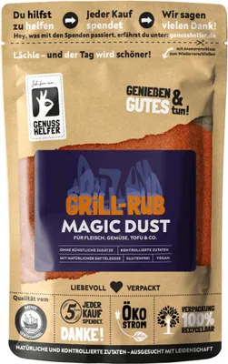 Produktbild von Grill-Rub Magic Dust, BBQ Rub Gewürz, Marinade Gewürzmischung für Fleisch, 200g