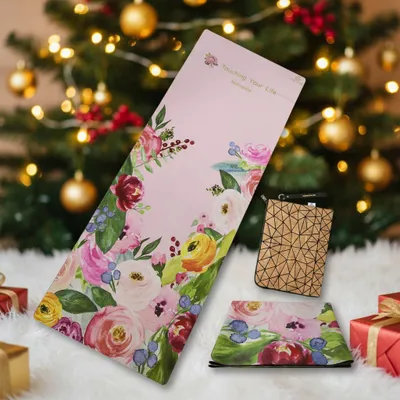 Produktbild von GOLDEN® Yogamatte Reise 1,5mm Naturkautschuk Rutschfest schadstofffrei Faltbare dünne Leicht mit Tragetasche Tragegurt Kork