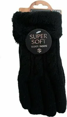 schwarze Winterhandschuhe