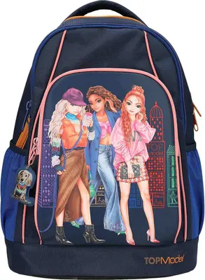 Produktbild von Schulrucksack TOPModel CITY GIRLS, Schulrucksack, verstellbare Schultergurte, Hunde-Anhänger