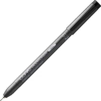 Zdjęcie produktu dla Copic Multiliner, Czarny, Ekstra cienki, Czarny, Okrągły, 0,1 mm, 1 szt.