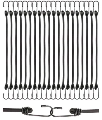 Productafbeelding van Spanningstape met haak, 40 cm, 20 stuks, zwart
