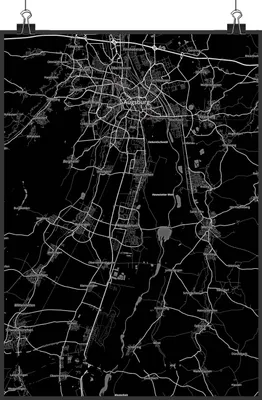 Produktbild von Mr. & Mrs. Panda Bild Königsbrunn DIN A5 - Geschenk, Wanddekoration, wanddeko, Stadt, drucke, Dorf Karte Landkarte Map Stadtplan, Posterdruck, Plakat