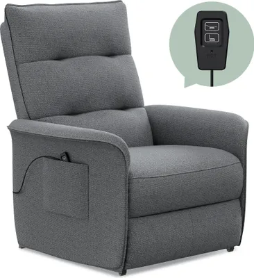 Produktbild von Softa Elektryczna leżanka Regulowany fotel TV Fotel TV z funkcją odchylania 105° -155° regulowane oparcie Fotel Relax (ciemnoszary)