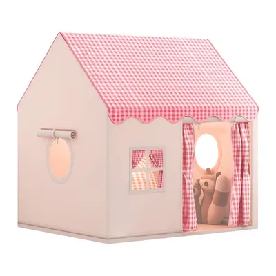 Image de Tente pour enfants, pour 3-4 enfants, avec fenêtres, rose