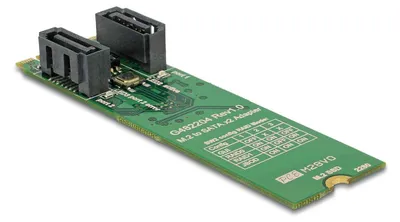 Zdjęcie produktu dla DeLOCK 62961, M.2, SATA, Zielony, Asmedia ASM1092R, 6 Gbit/s, 0, 1, JBOD