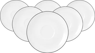 Produktbild von Seltmann Weiden Lido Black Line Untertasse ø 14,5 cm 6er Set - DS