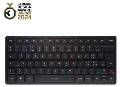 Produktbild von CHERRY KW 9200 MINI, 75%, Verkabelt & Kabellos, USB + RF Wireless + Bluetooth, Scherenschalter, QWERTZ, Schwarz