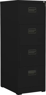 Obrázek produktu pro The Living Store skříň na dokumenty černá 46x62x133 cm ocelová