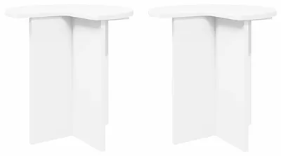 Produktbild von vidaXL Beistelltisch 2 Stk. Weiß Ø 39 x 38 cm Holzwerkstoff