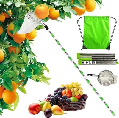 Immagine prodotto di Raccoglifrutta telescopico da 425 mm in acciaio inossidabile, diametro 16 cm