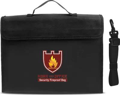 Obrázok produktu pre 38 × 28 × 7,5 cm Ohňovzdorné puzdro na dokumenty Peniaze Bankové karty Pas Cennosti Organizátor Držiak Bezpečné skladovanie pre domácu kanceláriu