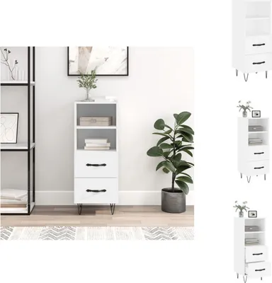 Image de vidaXL Sideboard Blanc 34,5x34x90 cm Bois composite - Sideboards