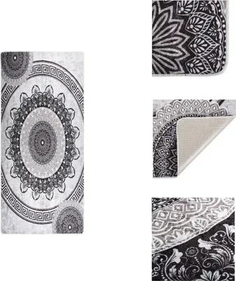 Image de vidaXL Tapis Lavable 80x300 cm Multicolore Antidérapant - Tapis