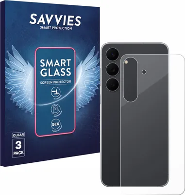 Produktbild von 3x Savvies Schutzglas Folie für Samsung Galaxy S25 FE (Rückseite) 9H Panzer Schutzfolie Glas Displayschutz klar transparent