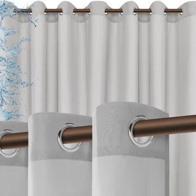 Produktbild von Outdoor Vorhänge Wasserdicht Gartenvorhang Auf Rollen Und Ösen, Bereit Für Die Terrasse, Wasserdicht 140X250