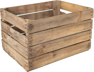 Obrázek produktu pro Creative Deco Starší Tmavá Dřevěná Truhla | 50 x 40 x 30 cm |  Dřevěná Krabička | Vintage Krabička | Ideální na Sběr Ovoce, Zeleniny, Uložení, Víno, Nářadí