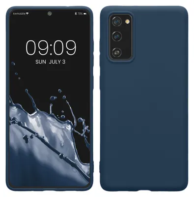 Produktbild von kwmobile Handyhülle für Samsung Galaxy S20 FE Hülle - TPU Case - Kabelloses Laden - Schutzhülle Cover in Marineblau