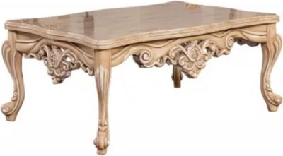 Produktbild von Casa Padrino Luxus Barock Couchtisch Naturfarben - Prunkvoller Massivholz Wohnzimmertisch im Barockstil - Barock Wohnzimmer Möbel - Edel & Prunkvoll