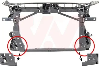 Produktbild von VAN WEZEL 0336668 Schlossträger Frontmaske für AUDI A3 Sportback (8VA, 8VF) Frontverkleidung