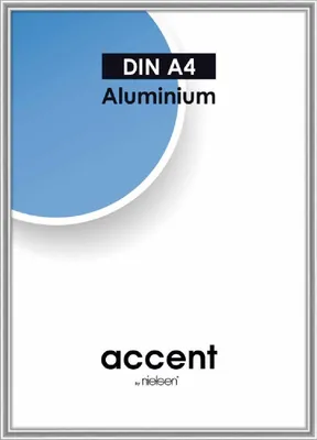 Image de Nielsen Accent cadre en aluminium 21x29,7 cm argent brillant DIN A4 cadre pour documents