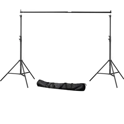 Produktbild von Bresser Optics BR-D24, Fotohintergrundstand, Schwarz, Aluminium, 3000 mm, 2400 mm, 4,9 kg