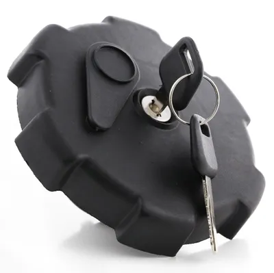 Imagen del producto de Nueva tapa de combustible negra con cerradura de 80 mm para camiones