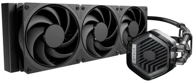 Produktbild von Cooler Master MasterLiquid ATMOS Stealth Series, Flüssigkeitskühlung, 12 cm, 0 RPM, 2400 RPM, 127,6 m³/h, Schwarz
