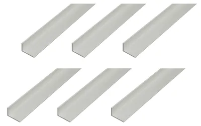 Produktbild von Alberts 6 x Winkelprofil, Aluminium, silberfarbig eloxiert, 25 x 15 x 1 mm, Länge 1 m