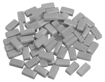 Mosaikfliesen 200 g, 1 x 2 cm, irisierend, Glas, grau