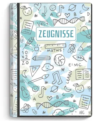 Immagine prodotto di Cartella per documenti A4 con 30 tasche, ideale per diplomi e certificati, colore blu