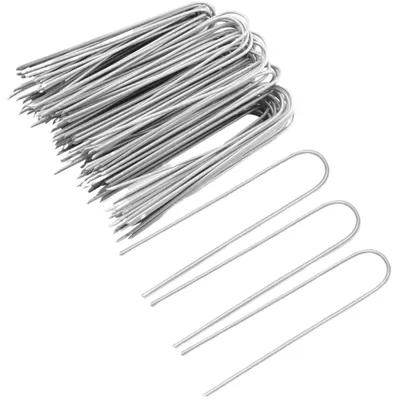Image de Lot de 100 pinces de jardin en forme de U pour le support des plantes