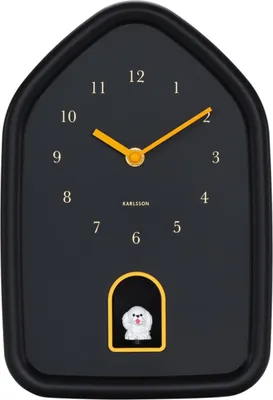Produktbild von Karlsson - Wanduhr Modern Doggy - Schwarz - 29.1x20x29.1cm