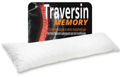 Rollenkissen 160 cm Memory Foam, 160x32x27 cm, weiß, für Seitenschläfer