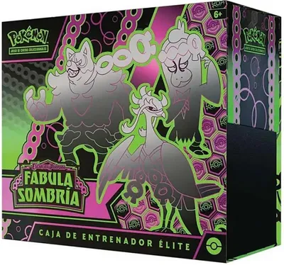 Image de Jeu de cartes Pokémon TCG, édition ETB, "Fables Masquées", Scarlet & Violet, version espagnole, couleur rose, pour enfants, taille unique
