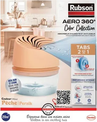 Immagine prodotto di Assorbitore Aéro 360° 20 m² Collezione colori Pesca - Rubson