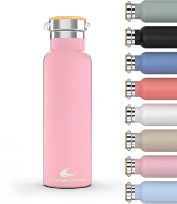 Productafbeelding van DAIKOKU fles, dubbelwandige thermosfles van roestvrij staal, thermosfles die