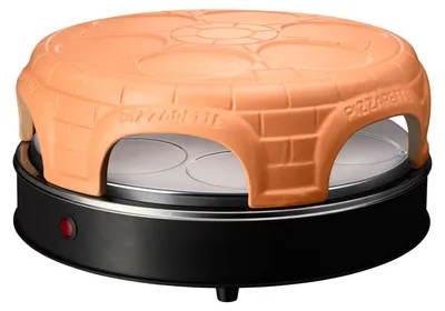 Productafbeelding van Pizzarette - Terracotta kleikap - Voor 6 personen - Ø 11 cm mini-pizza's